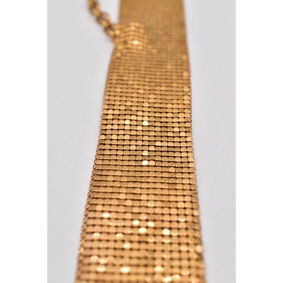 Vintage Chainmail Mesh Belt Gold Tone Chain Chunky Metallic Thick 31"-41" 1980s - Picture 12 of 12
